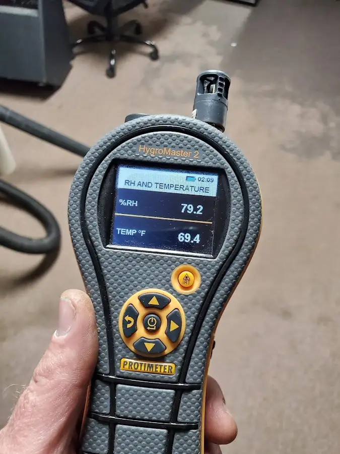 Moisture meter humidity assessment for Fire & Smoke Damage Restoration in Greene